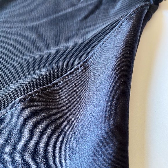 AMERICAN APPAREL BLACK MESH TOP MINI DRESS - Picture 4 of 5